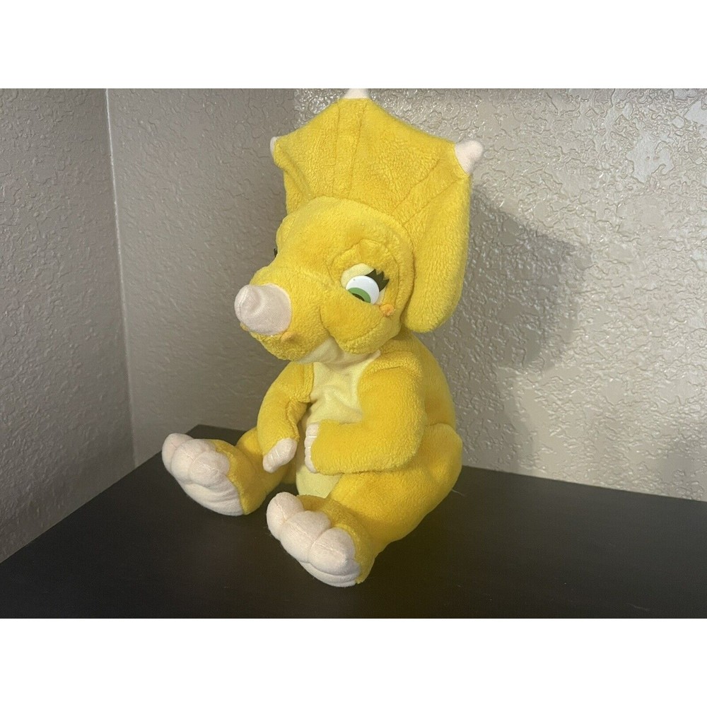 Vtg 1996 The Land Before Time Cera Yellow Dinosaur Plush Toy 9” Universal City